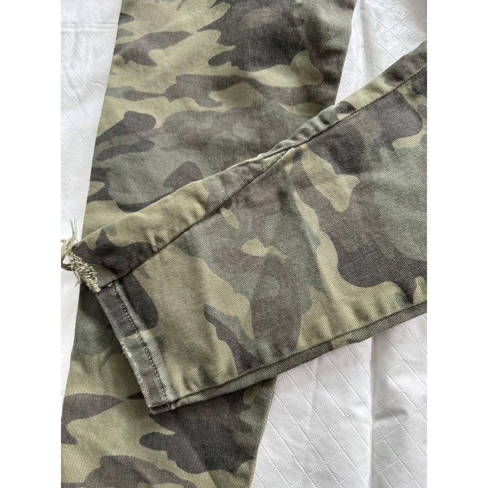Zara Womens Camouflage Camo Print Low Rise Stretch Skinny Denim Jeans USA 6 - Picture 7 of 7